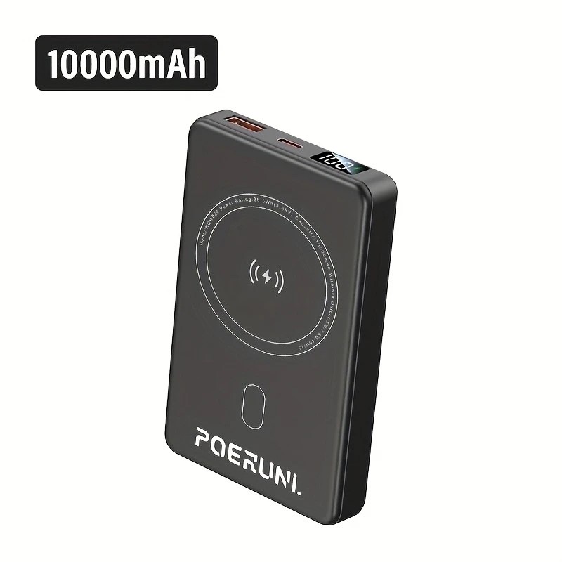 Повербанк бездротовий, Магнітний POERUNI 10000mah Повербанк бездротовий, Магнітний POERUNI 10000mah