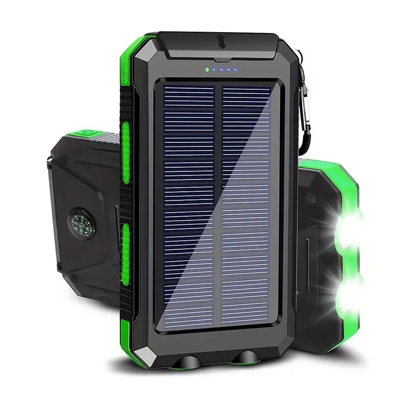 Повербанк-сонячна батарея 10000mAh (Чорний / Помаранчевий) Повербанк-сонячна батарея 10000mAh (Чорний / Помаранчевий)