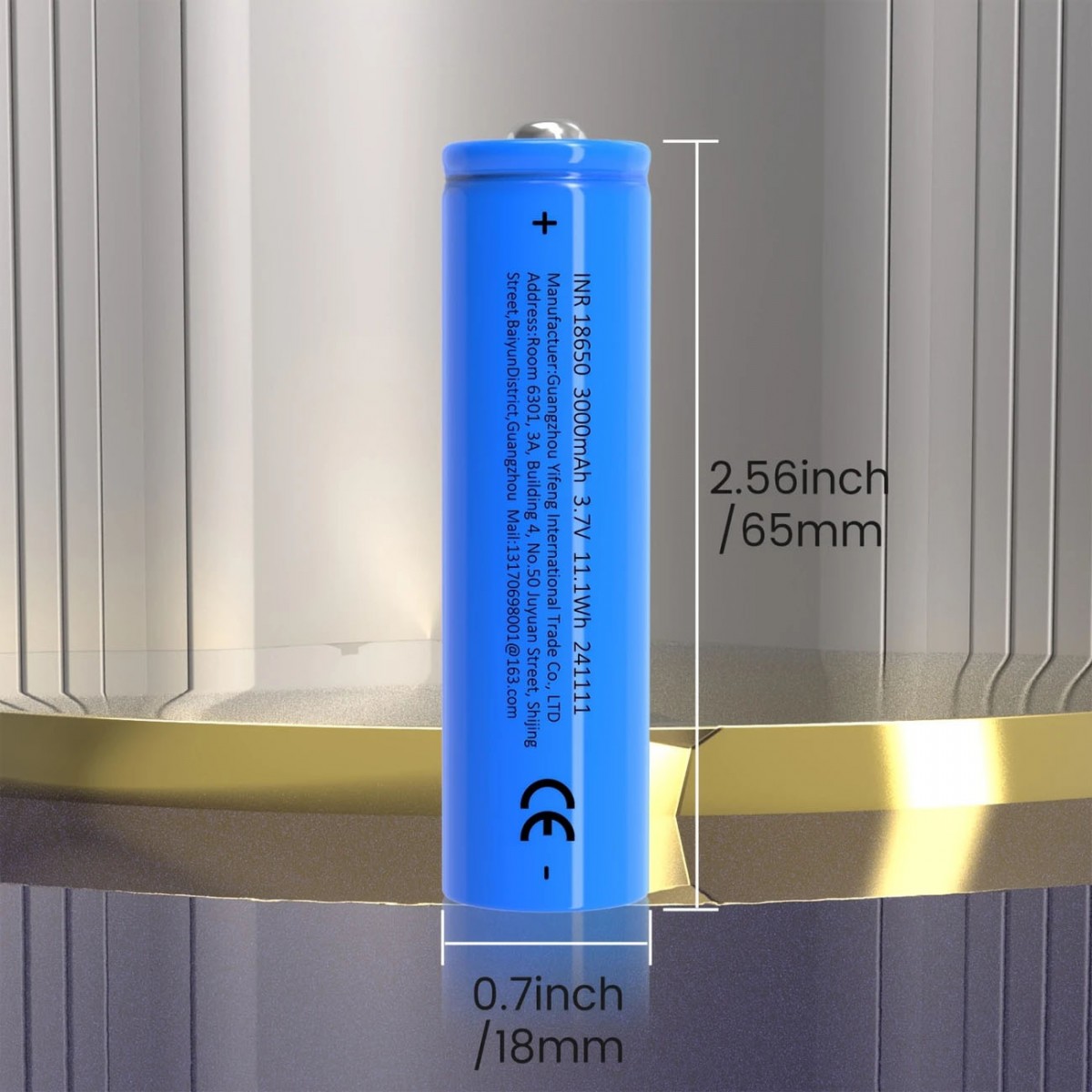 Акумулятор INR 18650, 3000mAh 3.7 V. 11,1 Wh. 1 шт Акумулятор INR 18650, 3000mAh 3.7 V. 11,1 Wh. 1 шт