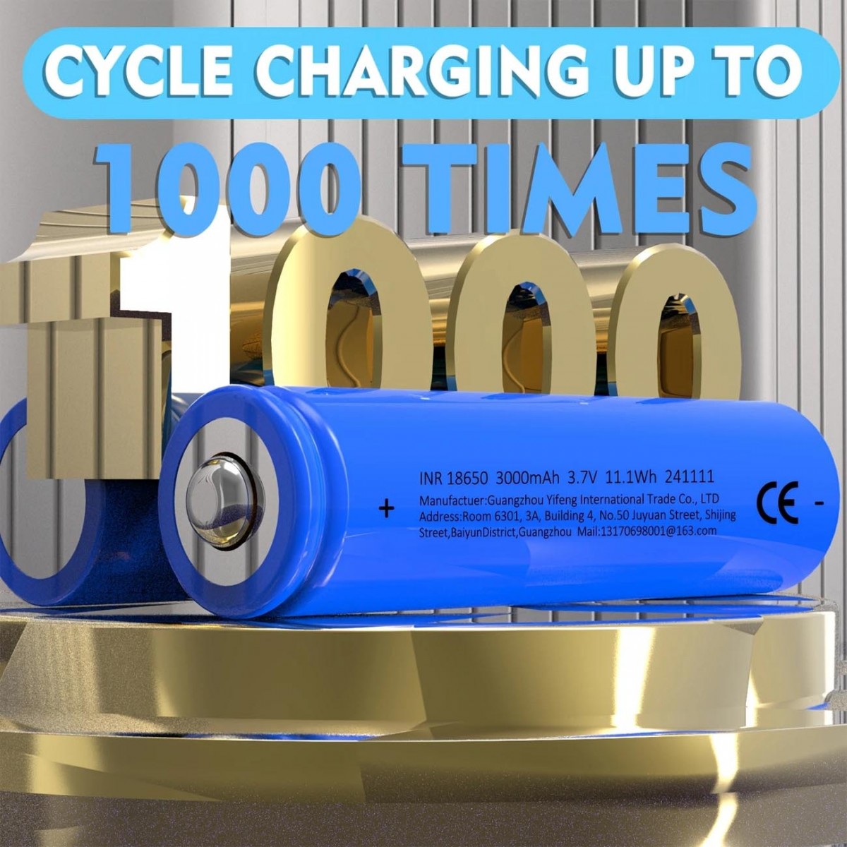 Акумулятор INR 18650, 3000mAh 3.7 V. 11,1 Wh. 1 шт Акумулятор INR 18650, 3000mAh 3.7 V. 11,1 Wh. 1 шт