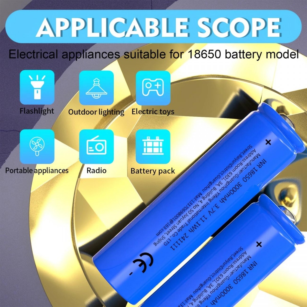 Акумулятор INR 18650, 3000mAh 3.7 V. 11,1 Wh. 1 шт Акумулятор INR 18650, 3000mAh 3.7 V. 11,1 Wh. 1 шт