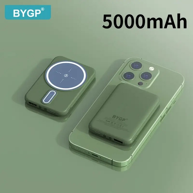 Повербанк BYGP - 5000mah магнітне зарядка 5W (Чорний) Повербанк BYGP - 5000mah магнітне зарядка 5W (Чорний)