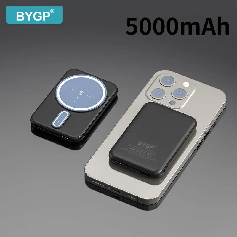 Повербанк BYGP - 5000mah магнітне зарядка 5W (Чорний) Повербанк BYGP - 5000mah магнітне зарядка 5W (Чорний)