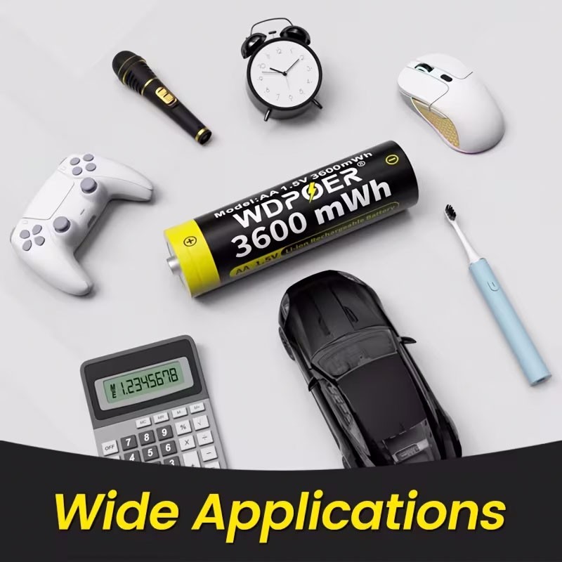 Акумулятори WDPOER R6 AA 3600mAh 1.5 V Li-ion 1 шт. Акумулятори WDPOER R6 AA 3600mAh 1.5 V Li-ion 1 шт.