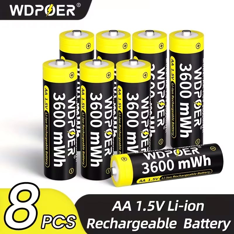 Акумулятори WDPOER R6 AA 3600mAh 1.5 V Li-ion 1 шт. Акумулятори WDPOER R6 AA 3600mAh 1.5 V Li-ion 1 шт.